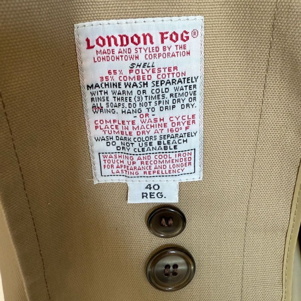 Vintage London Fog Trench Coat - Picture 4 of 6